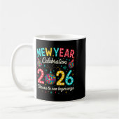 New Year Celebration 2026 Disco Ball Matching Wint Kaffeetasse (Links)