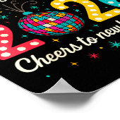 New Year Celebration 2026 Disco Ball Matching Wint Poster (Ecke)