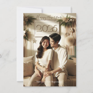 New Year Celebration Card | Couple Card Feiertagskarte