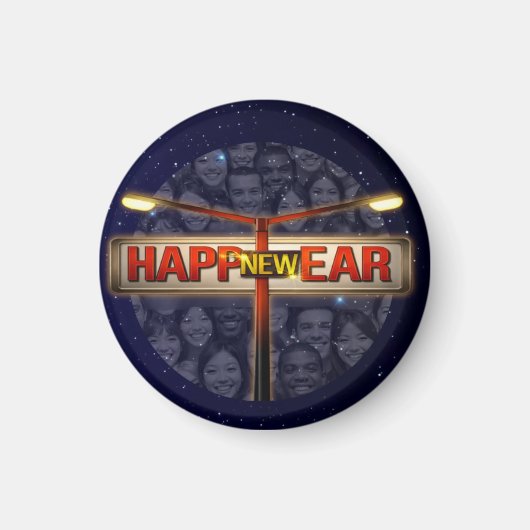 New Year Celebration : New Happiness: 31 December  Magnet (Vorne)