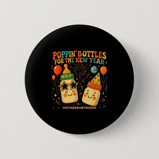 New Year Celebration Pn Bottles Mother Baby Nicu N Button (Vorderseite)