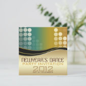 New Year Club DJ Dance Party Einladung (Stehend Vorderseite)