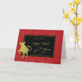 New Year Confetti 2021 Karte (Gelbe Blume)