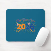 New Year Crew 2026 Fireworks Celebration  Mousepad (Mit Mouse)