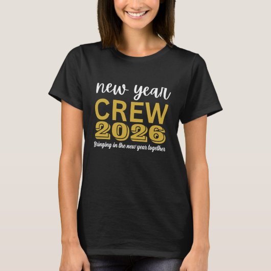 New Year Crew 2026 T-Shirt (Vorderseite)