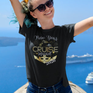 New Year Cruise Squad Gold Custom Tri-Blend Shirt