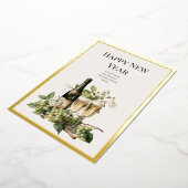 New Year Custom Greeting Card in Gold Foil Folieneinladung (Gedreht)