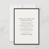 New Year Custom Thank You Card | 2026 Greeting Dankeskarte (Rückseite)