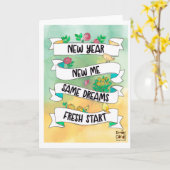 New Year Dreams Card Karte (Gelbe Blume)