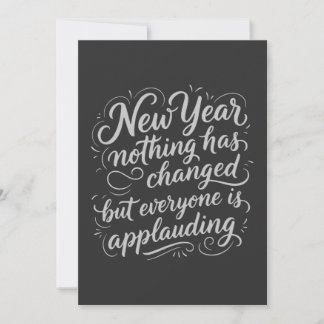 New Year Eve funny quote Feiertagskarte