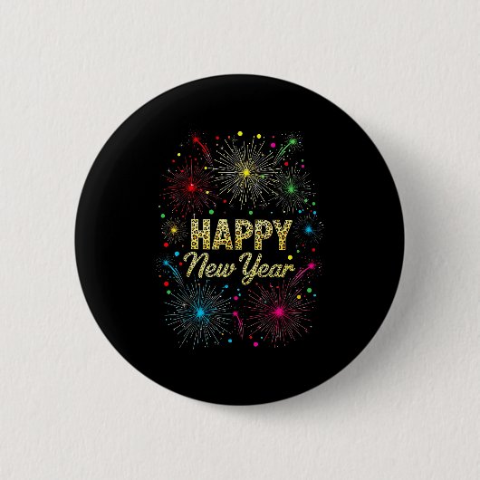 New Year Eve Party Supplies Nye 2026 Happy New Yea Button (Vorderseite)