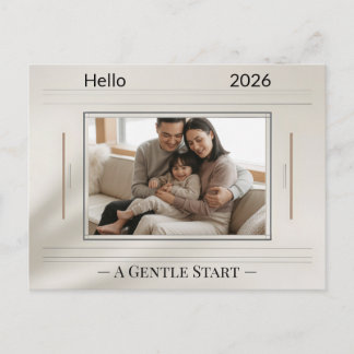 New Year Family Photo Card Feiertagspostkarte