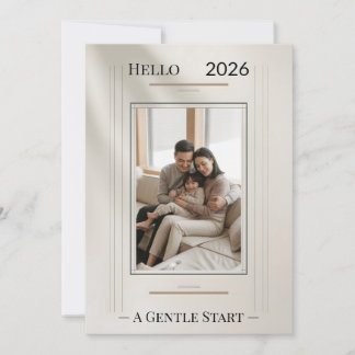 New Year Family Photo Card Karte