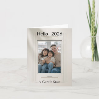 New Year Family Photo Card Karte