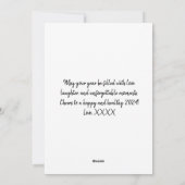 New Year Foto Elegante Moderne Feiertagskarte (Rückseite)