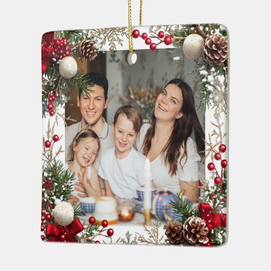 NEW YEAR Frame with custom Photo Family 2026 Keramikornament (Links)