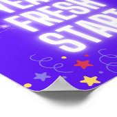 : New Year, Fresh Start – Inspirational wall art Poster (Ecke)