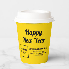New Year-Gelb-Paper-Cup Pappbecher