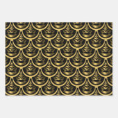 New Year Gold & Black Art Deco Stil Geschenkpapier Set (Vorderseite 3)