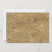 New Year Gold Floral Green Baby Ankündigung (Rückseite)