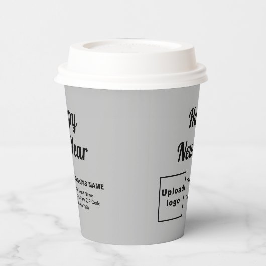 New Year Gray Paper Cup Pappbecher (Links)