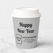 New Year Gray Paper Cup Pappbecher (Vorderseite)