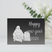 New year greeting calm dankeskarte (Stehend Vorderseite)