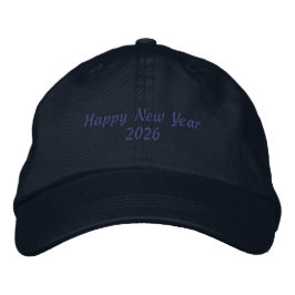New Year Hair Accessories-Hat Elegant Look Navy  Bestickte Baseballkappe