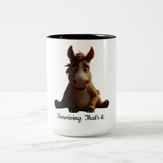 New year horse 2026 zweifarbige tasse (Mittel)