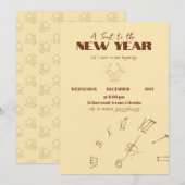 New Year Invitation Einladung (Vorne/Hinten)