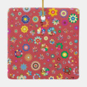 New Year Keramik Square Ornament (Rückseite)