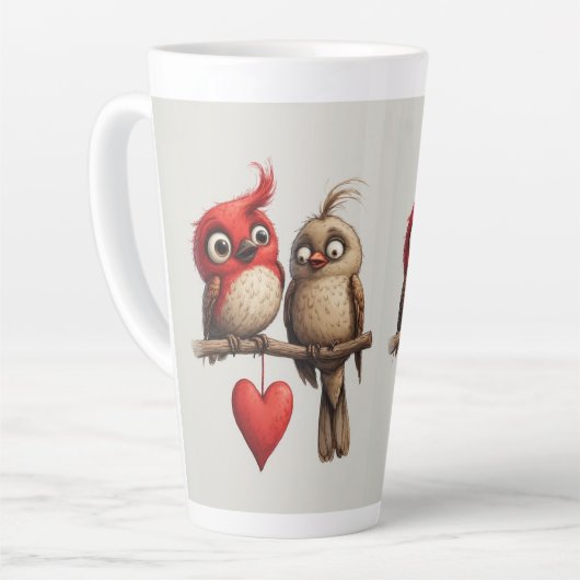 New Year, Love, Birds Milchtasse (Linke Ecke)