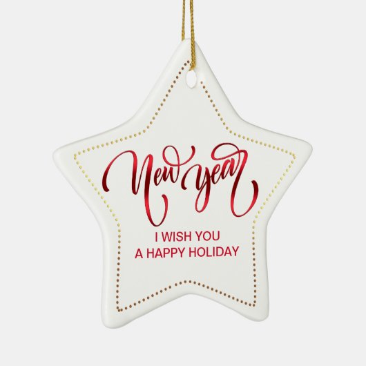 New Year Message Star Ornament (Rechts)