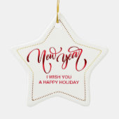 New Year Message Star Ornament (Vorne)