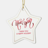 New Year Message Star Ornament (Links)