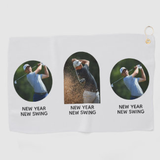 New Year motivational custom add your own photo Golfhandtuch
