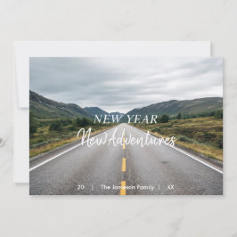 New Year New Adventures | Photo Flat Holiday Card Feiertagskarte