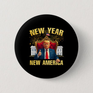 New Year New America Happy New Year Party 2025 Tru Button