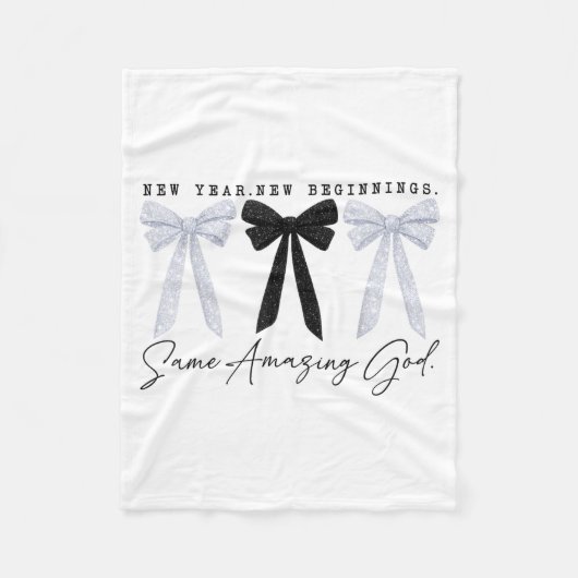 New Year New Beginnings Same Amazing God Coquette Fleecedecke (Vorderseite)