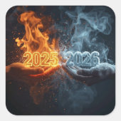 New Year New Beginnings Sticker (Vorderseite)