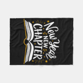 New Year New Chapter Happy New Year 2025 Book Fleecedecke (Vorderseite (Horizontal))