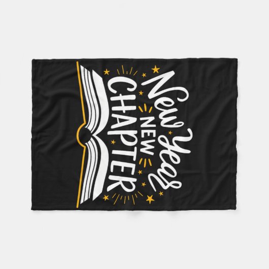 New Year New Chapter Happy New Year 2025 Book Fleecedecke (Vorderseite (Horizontal))