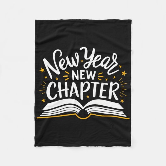 New Year New Chapter Happy New Year 2025 Book Fleecedecke (Vorderseite)