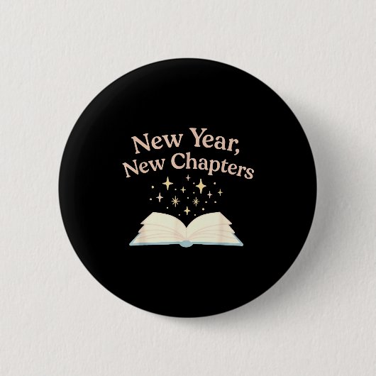 New Year New Chapters Cozy Reading For Book Lovers Button (Vorderseite)