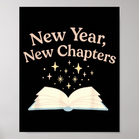 New Year New Chapters Cozy Reading For Book Lovers Poster (Vorne)