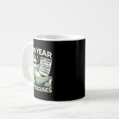 New Year New Excuses Funny Lazy Sloth New Year Res Kaffeetasse (Vorderseite Links)