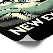 New Year New Excuses Funny Lazy Sloth New Year Res Poster (Ecke)