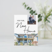 New Year New Home Moving Announcement photos Feiertagskarte (Stehend Vorderseite)