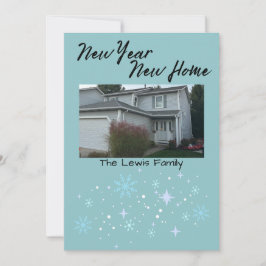 New Year New Home Snowflake Christmas Card Feiertagskarte