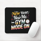 New Year New Me 2026 Funny Fitness Workout Gym Mod Mousepad (Mit Mouse)